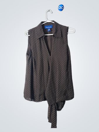Brown Polka Dot Blouse