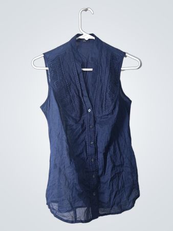 Blue Sleeveless Top