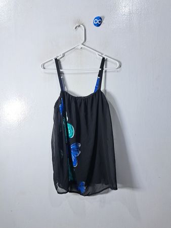 Bisou Bisou Black Butterfly Cami Top