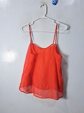 Orange Sheer Cami Top