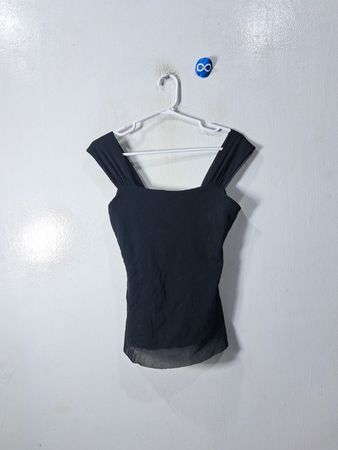 Black Cap Sleeve Top
