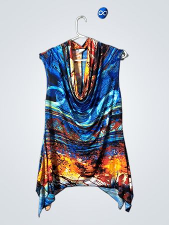 Jennie & Marlis Abstract Print Top