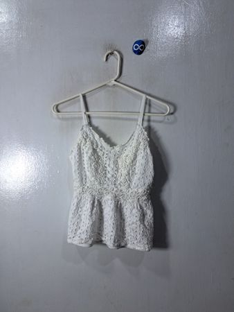 White Crochet Top