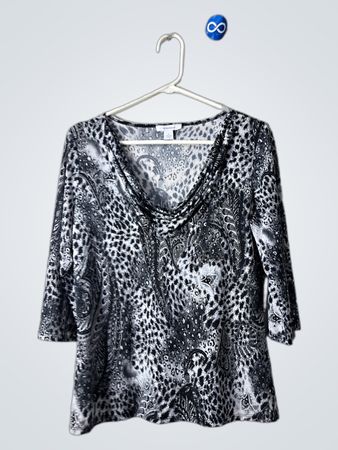Dressbarn Animal Print Blouse