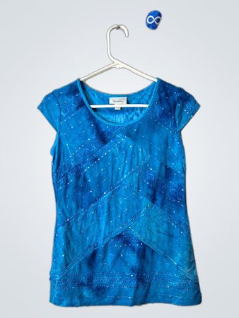 Blue Embellished Top