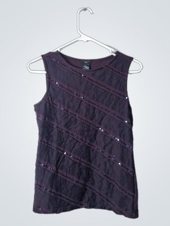 Ann Taylor Purple Sleeveless Top