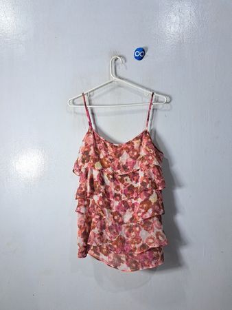 Floral Ruffled Tank Top