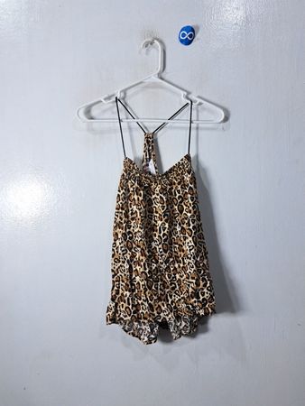 No Boundaries Leopard Print Cami Romper