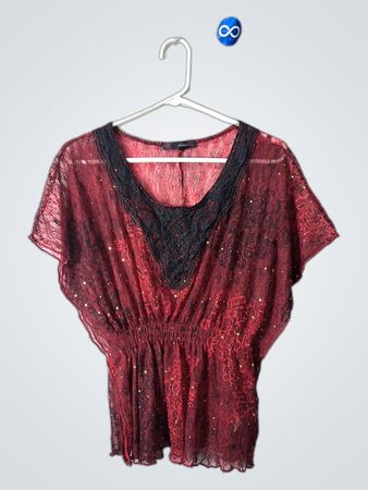 HeartSOUL Red Lace Top