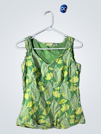 St. John's Bay Green Floral Cami Top