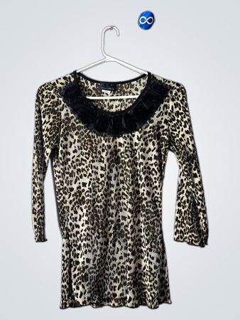 brittany black leopard print blouse