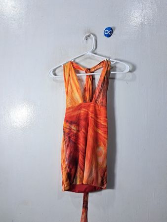 Orange Tie-Dye Dress