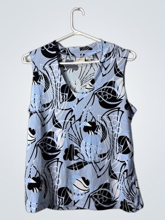 MYRONA Floral Pattern Sleeveless Top