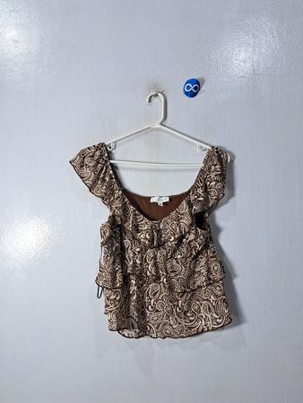 Brown Paisley Blouse