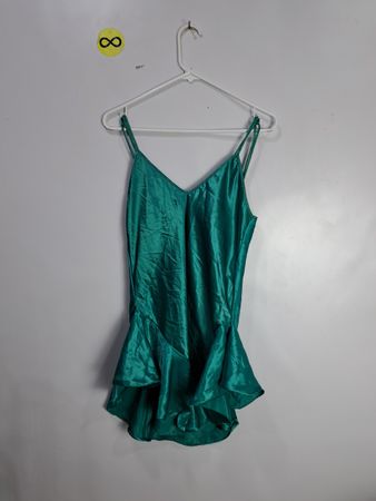 Cinema Etoile Green Satin Camisole