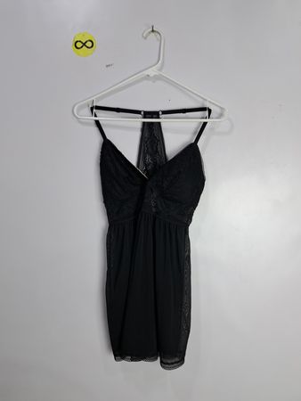 Auden Intimates Black Lace Cami Dress