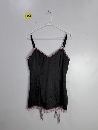 Black Camisole with Pink Trim