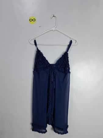 Blue Ruffled Camisole