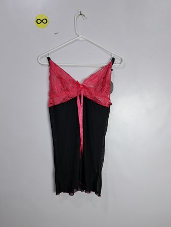 Unbranded Black Pink Lace Cami Slip Dress