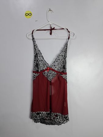 Red Lace Trim Chemise