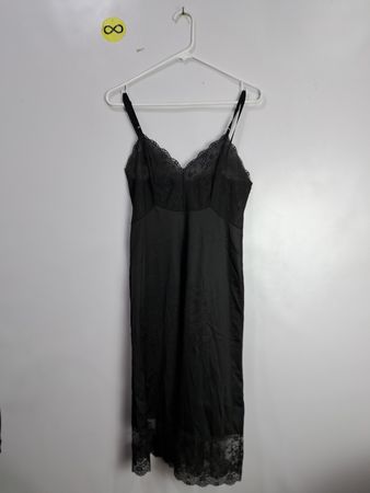 Black Lace Trim Chemise