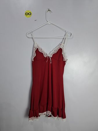 Red Lace Trim Camisole
