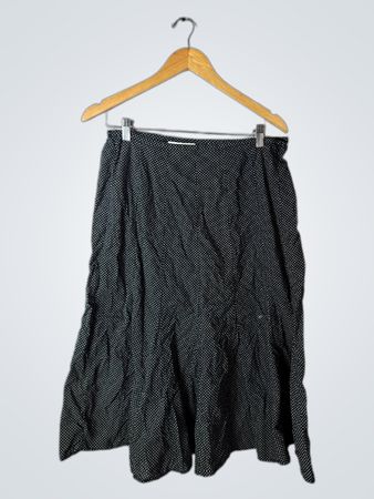 JM COLLECTION Black Polka Dot Skirt