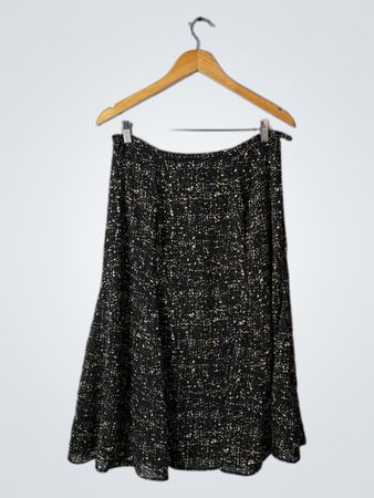 SAGHARBOR Black and Beige Speckled Skirt