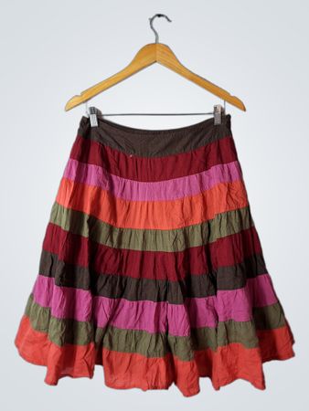 Multicolored Striped Skirt