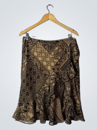 Chaps Patterned Mini Skirt