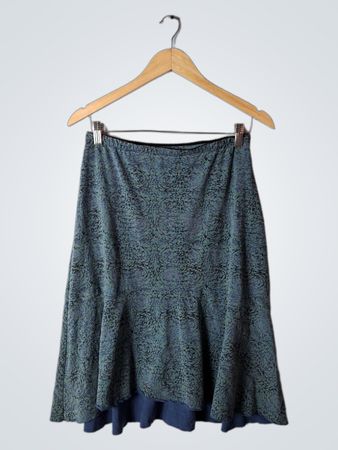 Blue Floral Skirt