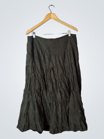 Green Polyester Skirt