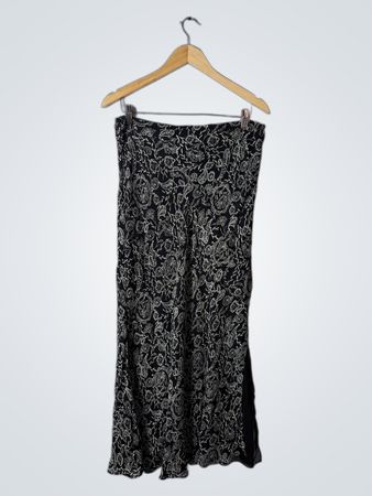 Merona Black Floral Skirt