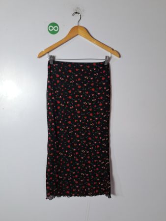 LUCK & TROUBLE Floral Midi Skirt