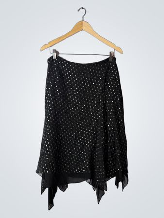 Dana Buchman Black Sequined Skirt