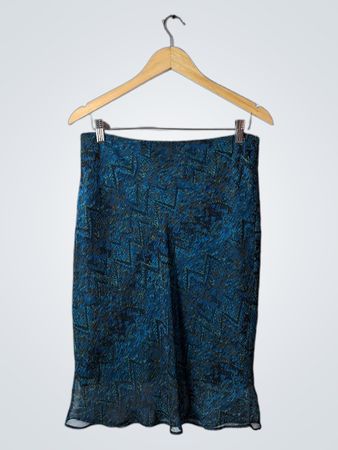 Blue Patterned Skirt