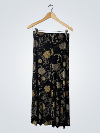 Black and Gold Paisley Skirt