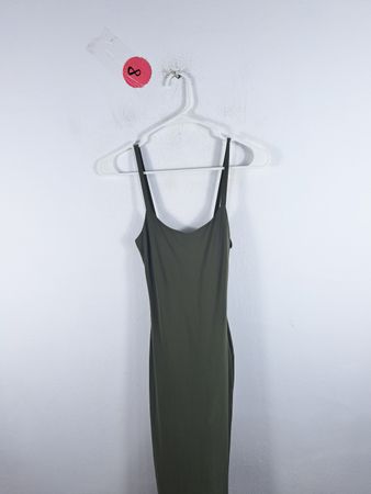 Unbranded Olive Green Slip Dress