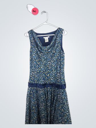 Plaza South Blue Patterned Dress