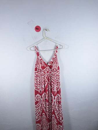 Red and White Floral Jumpsuit
