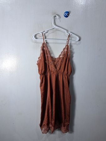 Brown Lace Trim Camisole