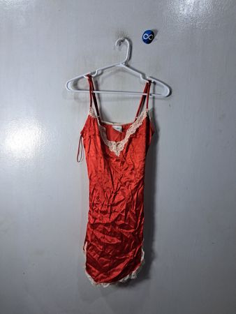 Red Lace Trim Chemise