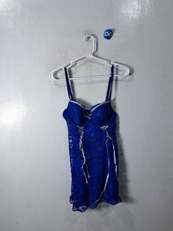 Just Sex Blue Lace Cami Top