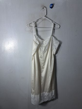 White Lace Trim Nightgown