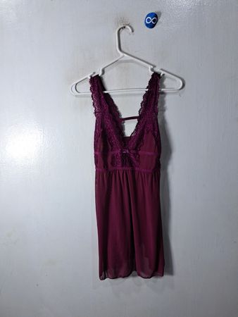 Women's Purple Lace Trimmed Chemise