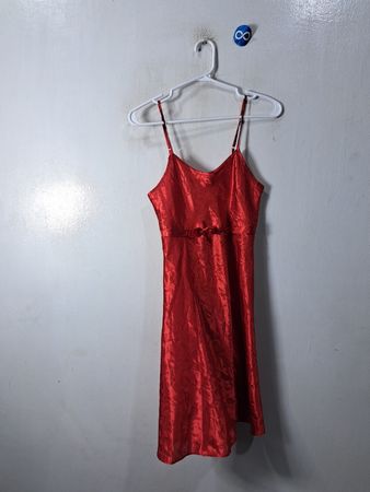 Red Satin Dress