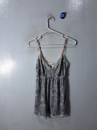 Gray Floral Camisole