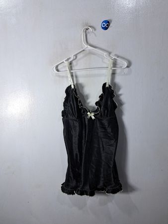 Black Ruffled Top