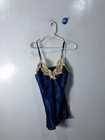Blue Lace Trim Camisole