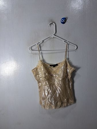 Anne Klein Gold Lace Top